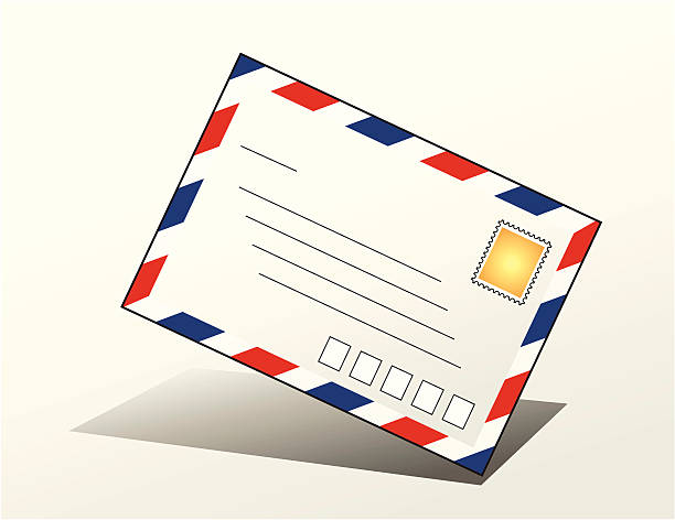 Airmail envelope vector art illustration
