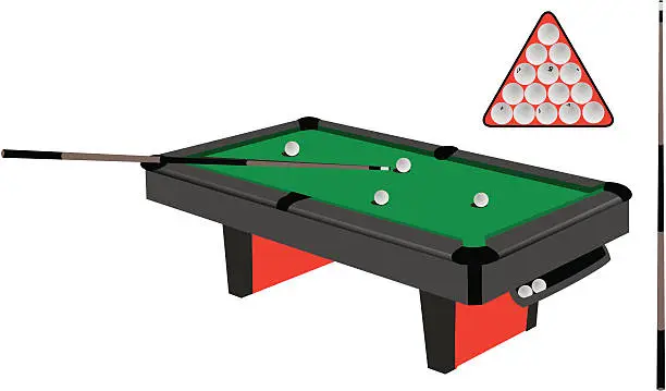 Vector illustration of billiard-table