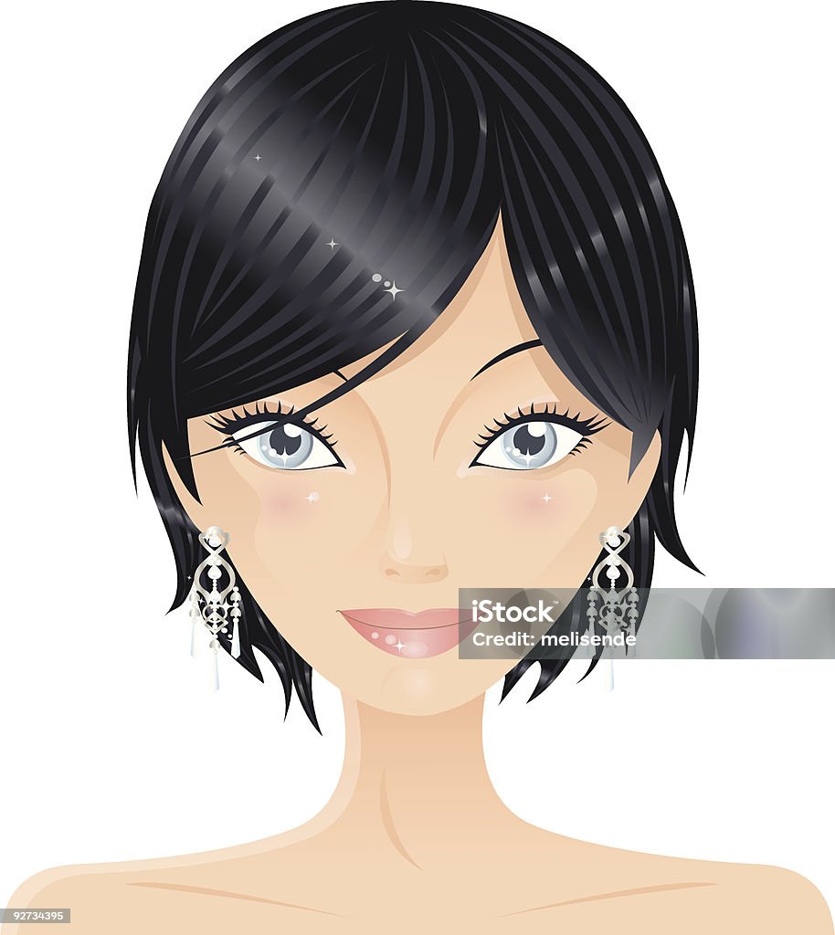 Ragazza di diamante - arte vettoriale royalty-free di Adulto