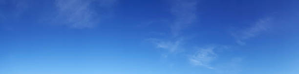 Vibrant color panoramic sky with cloud on a sunny day.
