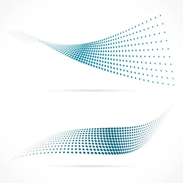 Vector illustration of Blue Halftone Vector