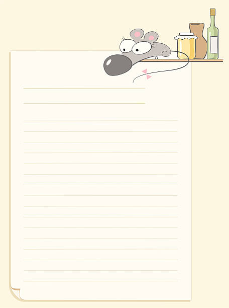 mouse recipes vector art illustration