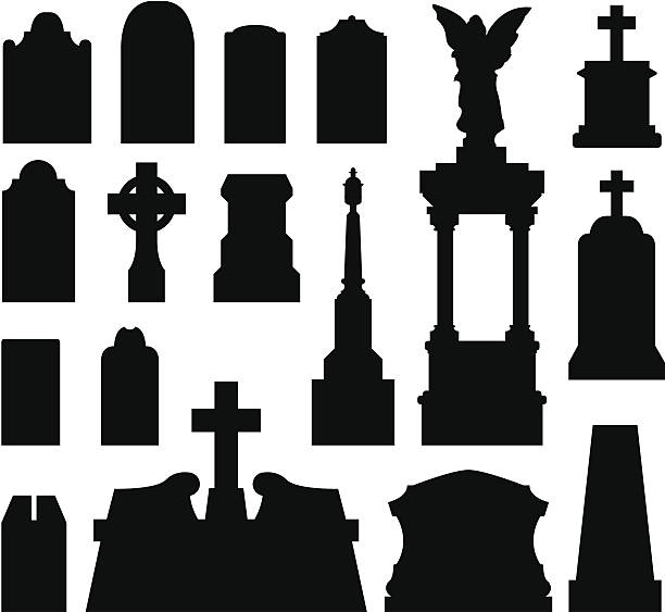 ilustrações, clipart, desenhos animados e ícones de lápides e grave monumentos - stone coffin