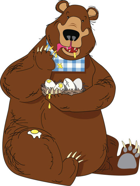 Bear Market manger Nid d'oeuf - Illustration vectorielle