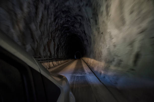 istock Carved tunnel from the car 927351338