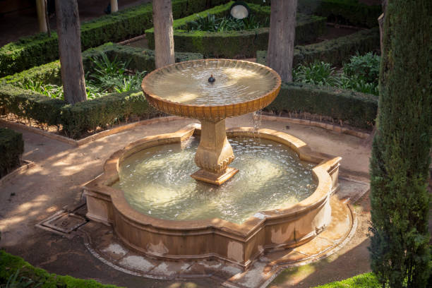istock oriental fountain in garden courtyard 927351668