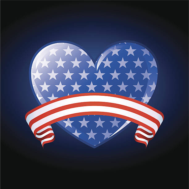 LOVE USA vector art illustration