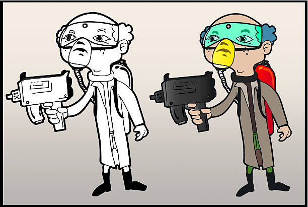 Doctor Guns vector art illustration