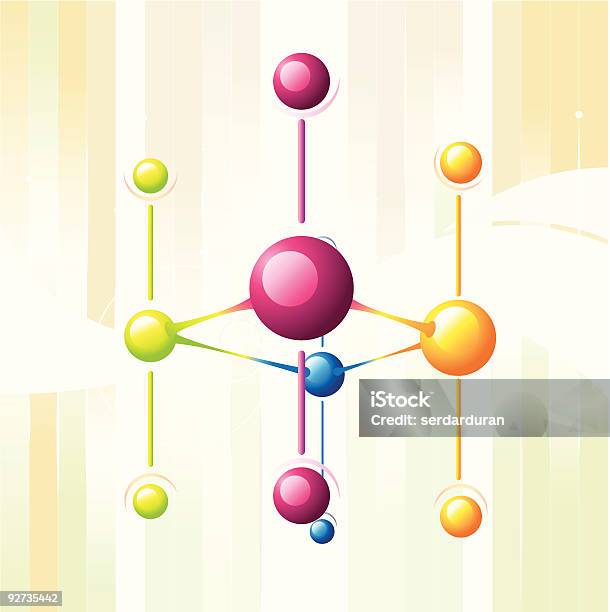 Molécule Ligne Vecteurs libres de droits et plus d'images vectorielles de Abstrait - Abstrait, Art, Atome