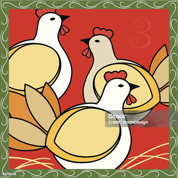 The Twelve Days Of Christmas Vector Series Stock Illustration - Download Image Now - The Twelve Days Of Christmas, Third Day Of Christmas, Bird