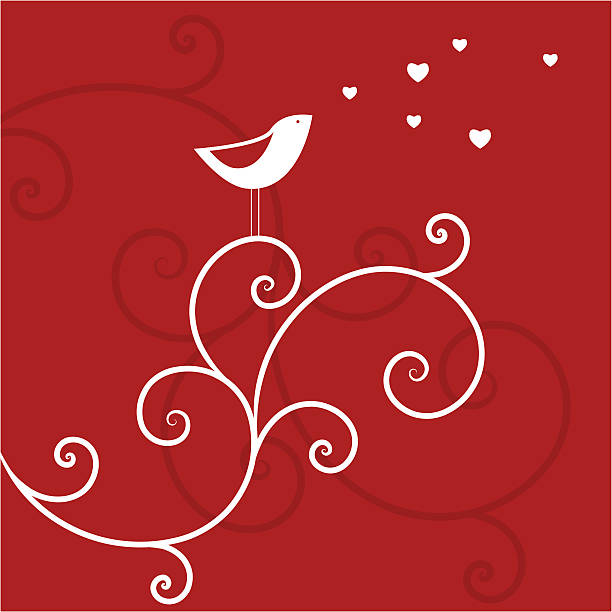 Love bird vector art illustration