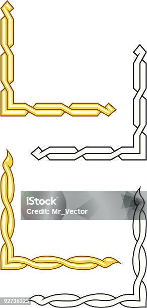 Вектор Декоративные Элементы Дизайна Угловой Украшения — стоковая векторная графика и другие изображения на тему Абстрактный