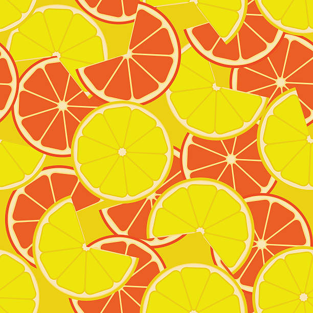 Citrus seamless pattern vector art illustration