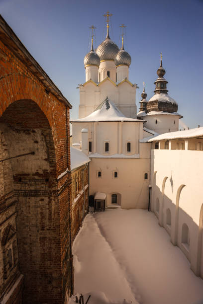 istock Rostov Kremlin in  snow in winter, Russia 927363966