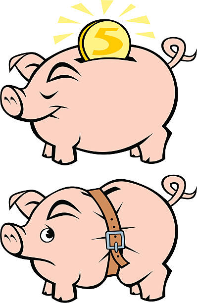 small pig vector art illustration