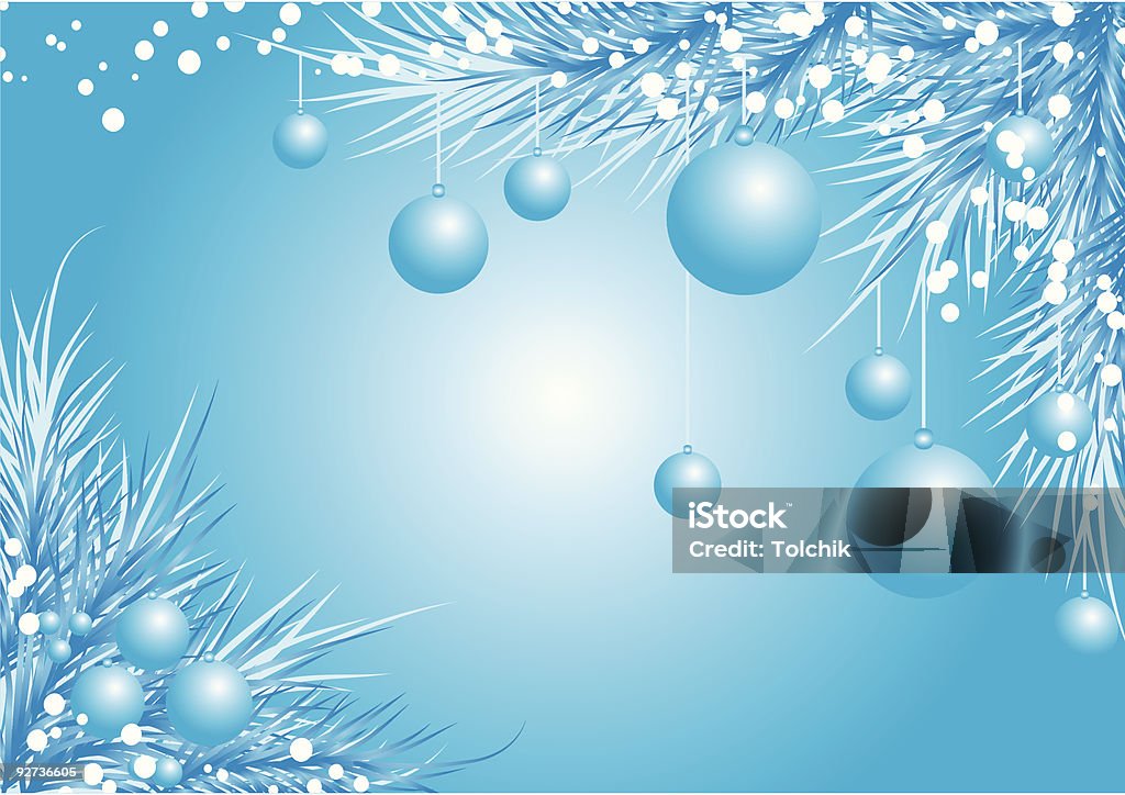 Fond de Noël avec arbre, illustration fourrure - clipart vectoriel de Noël libre de droits