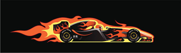 formel 1 - racecar color image illustration technique speed stock-grafiken, -clipart, -cartoons und -symbole