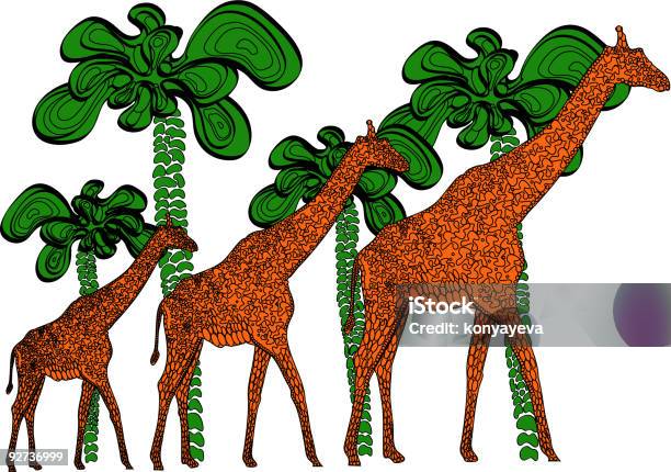 Tropikalny Świecie - Stockowe grafiki wektorowe i więcej obrazów Drzewo - Drzewo, Dzikie zwierzęta, Elegancja
