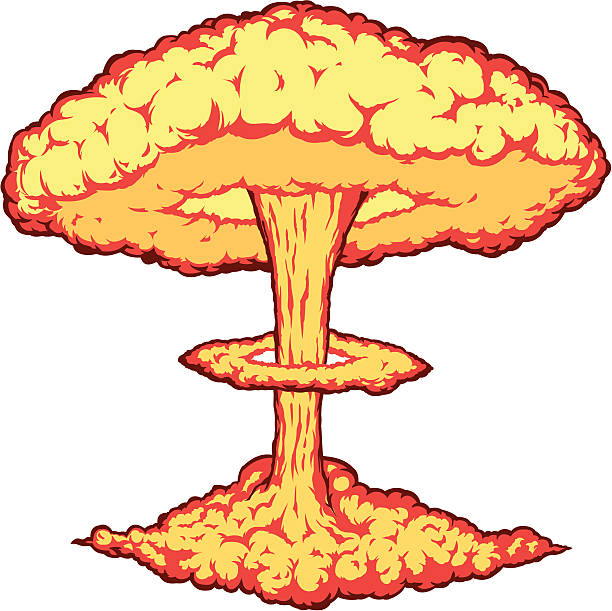 nuclear explosion - mushroom cloud nuclear weapon exploding weapon stock-grafiken, -clipart, -cartoons und -symbole