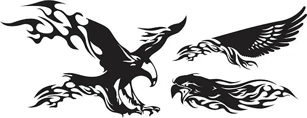 Vector illustration of Fire Eagle.