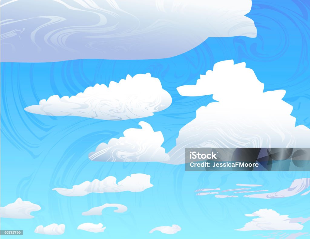 Wietrznie chmury - Grafika wektorowa royalty-free (Anioł)