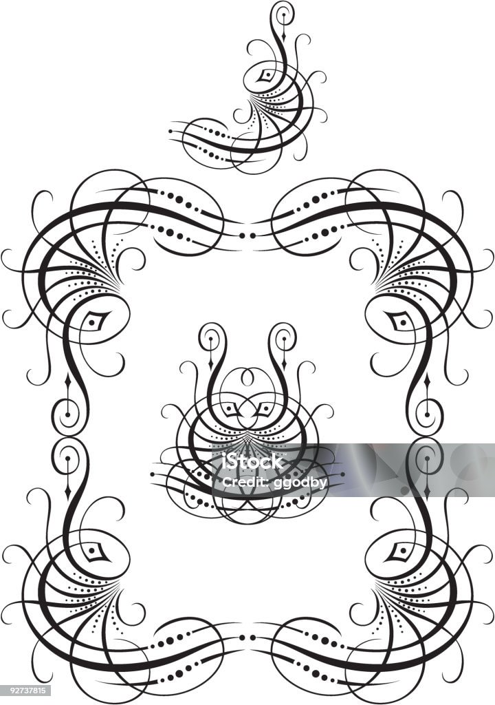 Fancy scorrere Set (Vector - arte vettoriale royalty-free di Angolo - Forma