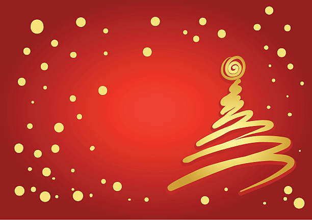 Christmas Tree Flourish (vector + XXL jpg in ZIP folder) vector art illustration