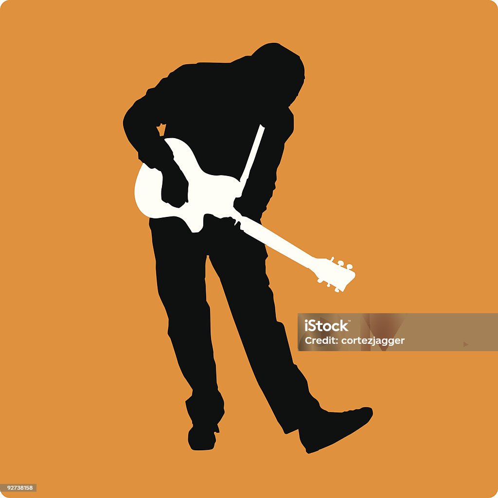 Guitariste avec petite guitare (vector)-illustration - clipart vectoriel de Artiste de spectacle libre de droits