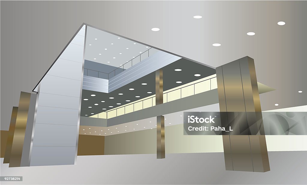 business interni - arte vettoriale royalty-free di Corridoio - Caratteristica di una costruzione
