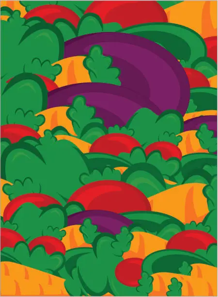 Vector illustration of vegetables vector background