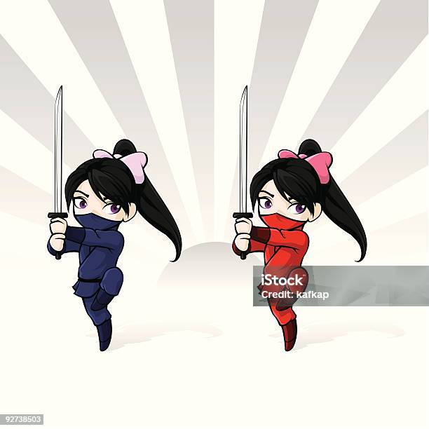 Ninja Chibi Hình minh họa Sẵn có - Tải xuống Hình ảnh Ngay bây giờ - Chiếu sáng, Chuyển động - Khái niệm, Fringe - Hair