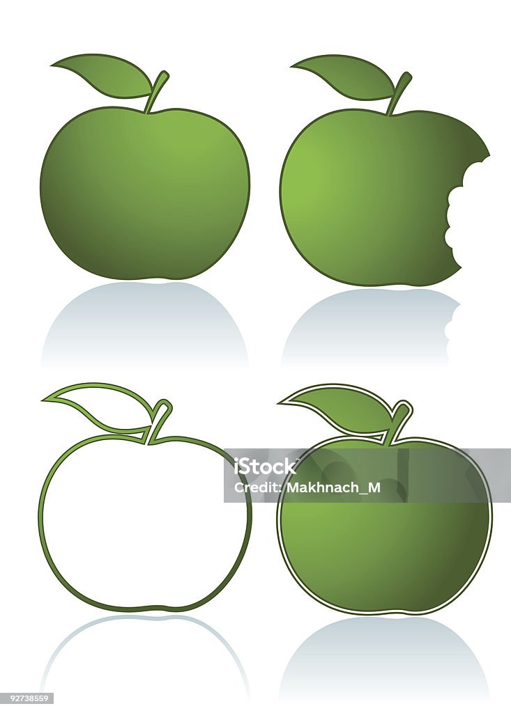 Grünen Äpfel - Lizenzfrei Apfel Vektorgrafik