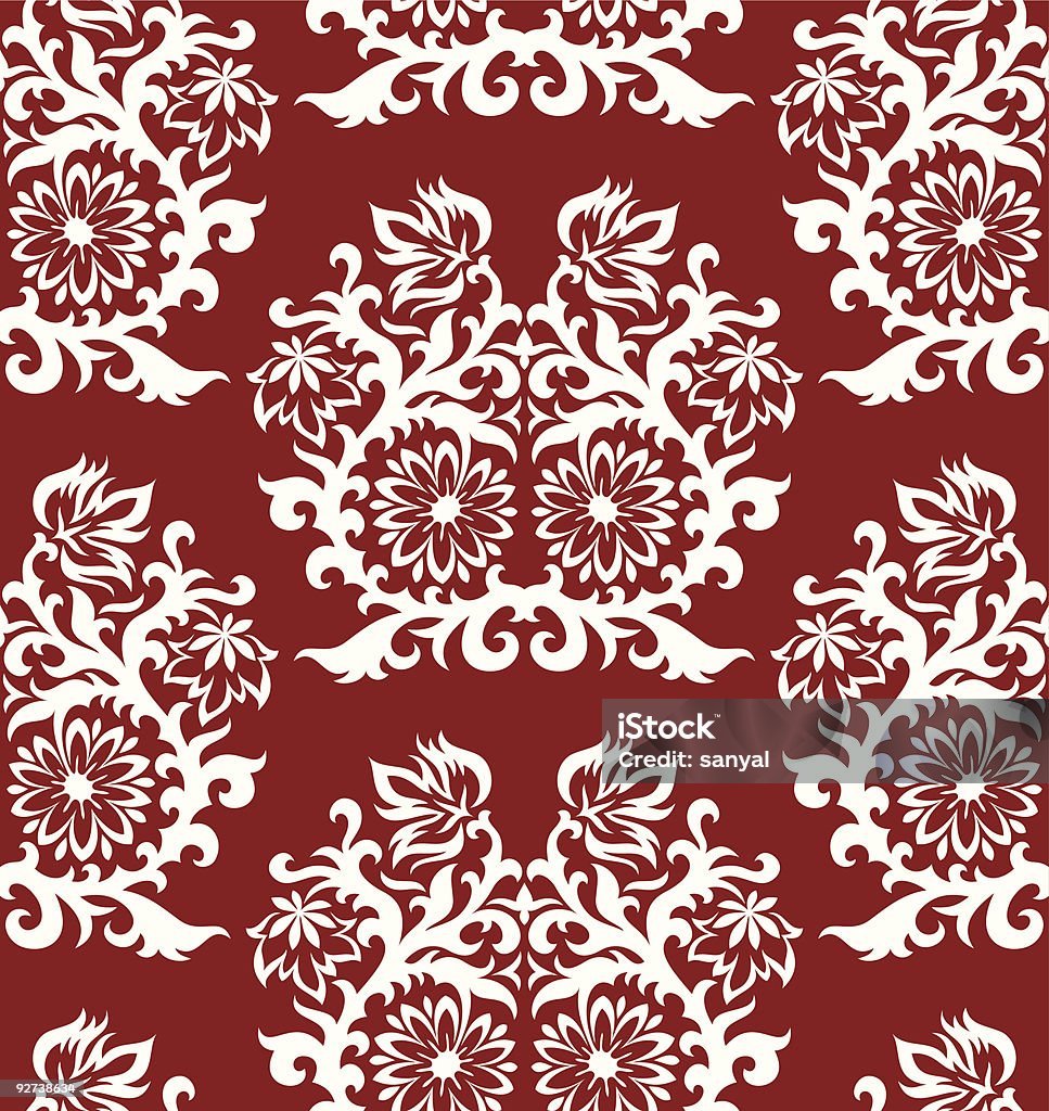 Papel de parede floral - Royalty-free Abstrato arte vetorial