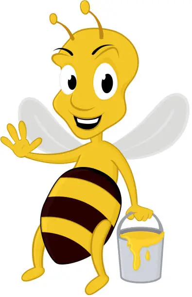 Vector illustration of Little Bee