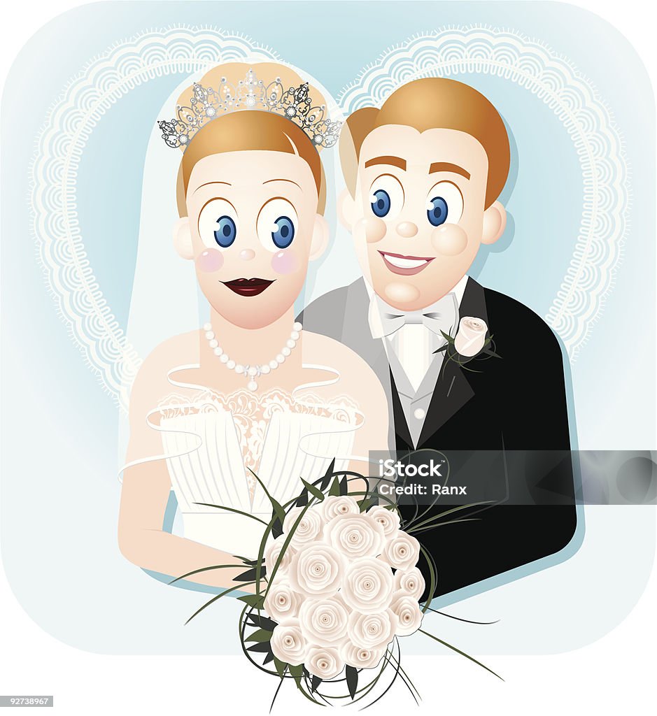 Braut und Bräutigam - Lizenzfrei Abendkleid Vektorgrafik