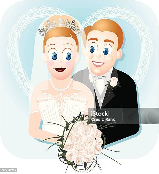 Sposa E Lo Sposo - Immagini vettoriali stock e altre immagini di Abbigliamento formale - Abbigliamento formale, Abito da sposa, Amore