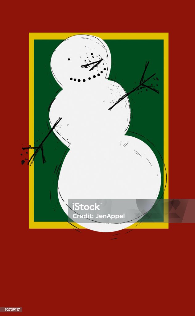Bonhomme de neige salutations - clipart vectoriel de Bonhomme de neige libre de droits