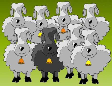 Ilustración de Ovejas Negras y más Vectores Libres de Derechos de Arrear -  Arrear, Oveja negra - Mamífero, Pastor de ovejas - iStock