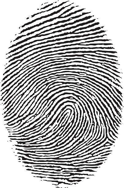 istock Black and white close up of a fingerprint 92739460