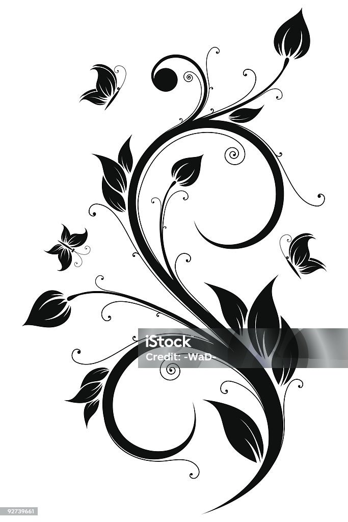 Elemento de design Floral - Vetor de Abstrato royalty-free