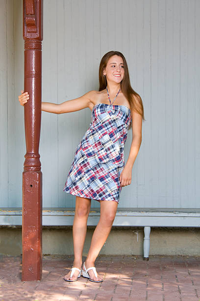 istock Pretty Girl Standing While Waiting for a Train 92739681
