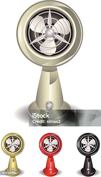 Vintage Fan Stock Illustration - Download Image Now - Appliance, Blade, Circle