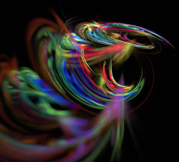 istock image of one Digital Fractal on Black Color 927397622