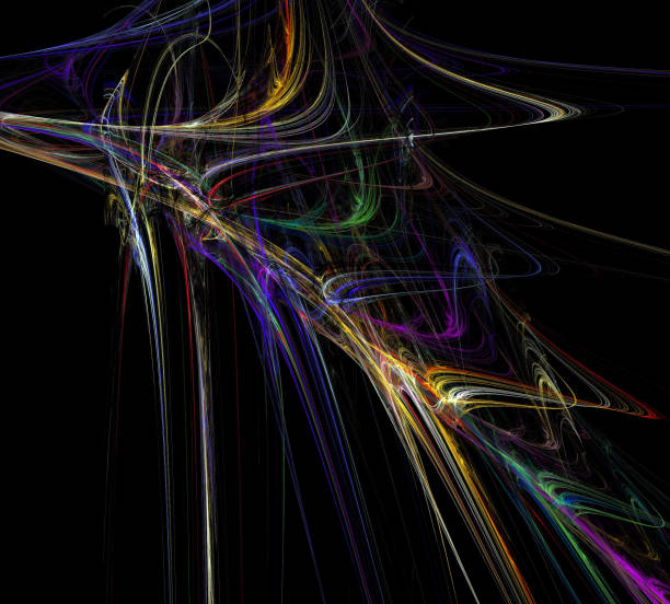 istock image of one Digital Fractal on Black Color 927397870