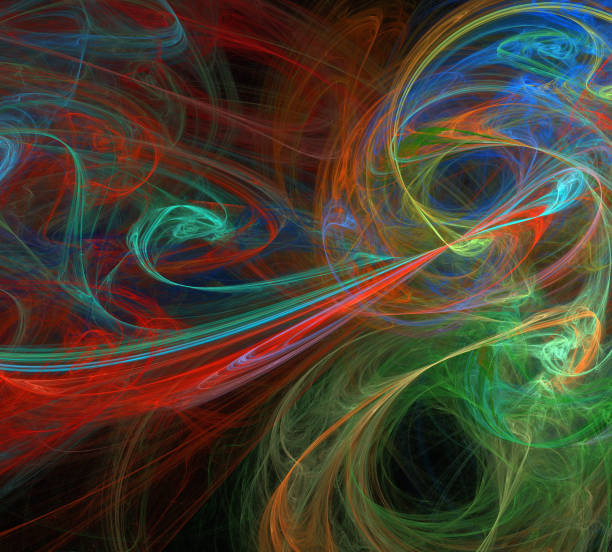 istock image of one Digital Fractal on Black Color 927398426