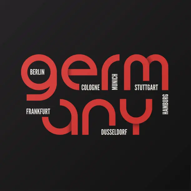 Vector illustration of Germany vector t-shirt and apparel design, typography, print