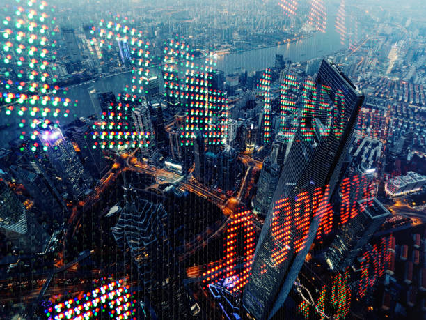 istock Stock market data chart display investment finance 927399294