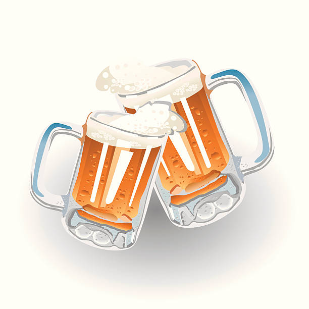 Cheers! (vector + XXL jpg in ZIP folder)  beer glass splash stock illustrations