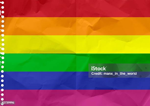 Bandeira Do Orgulho Gay De Arcoíris - Fotografias de stock e mais imagens de Amarrotado - Amarrotado, Bandeira, Bandeira do Arco-íris