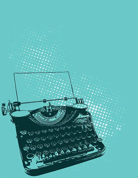 Vector illustration of Typewriter Illustration
